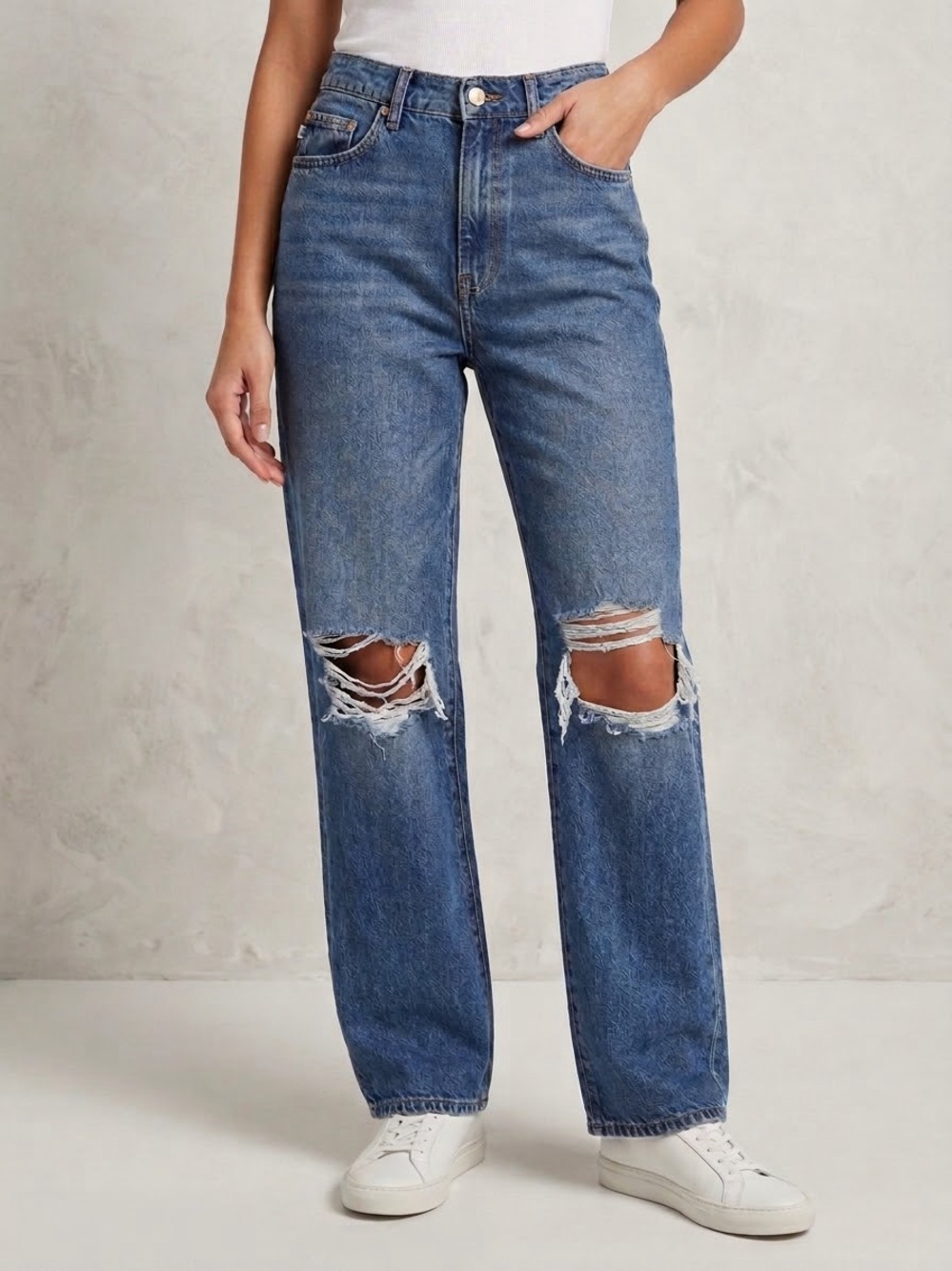 NWT Lovers And Friends Lennon Super High Rise Wide Sands Key Blue Jeans 28